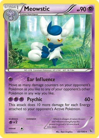 Meowstic XY - Flashfire Pokemon card