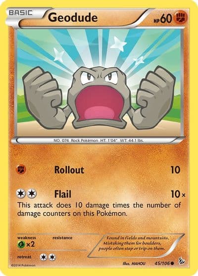 Geodude XY - Flashfire Pokemon card