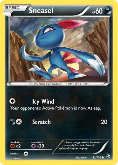 Sneasel (51) XY - Flashfire Pokemon card