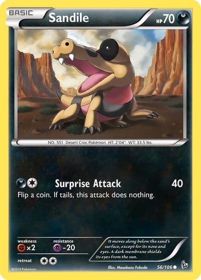 Sandile XY - Flashfire Pokemon card