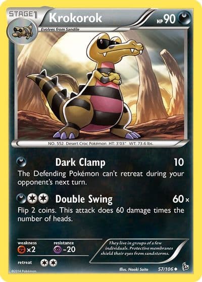 Krokorok XY - Flashfire Pokemon card