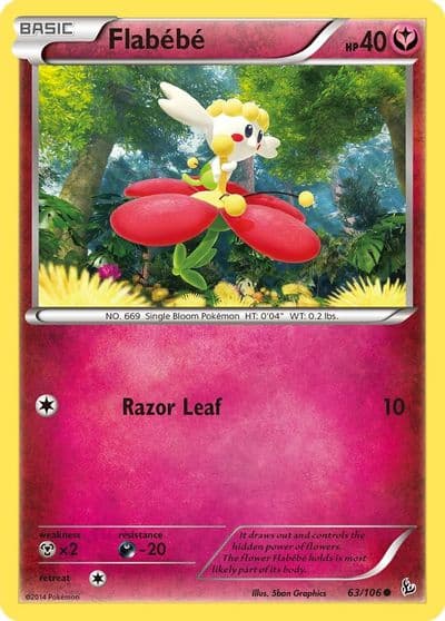 Flabebe (63) XY - Flashfire Pokemon card