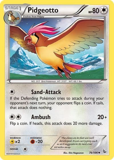 Pidgeotto XY - Flashfire Pokemon card