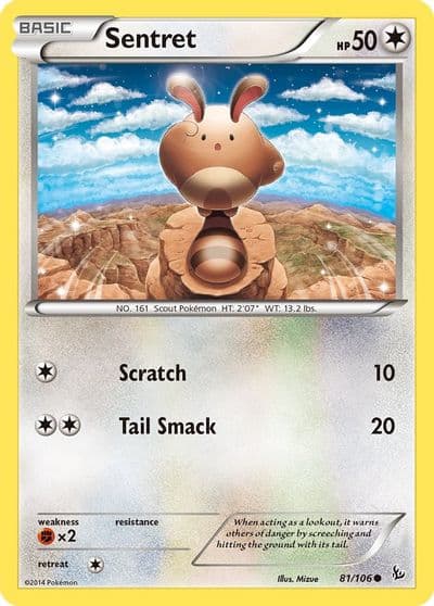 Sentret XY - Flashfire Pokemon card