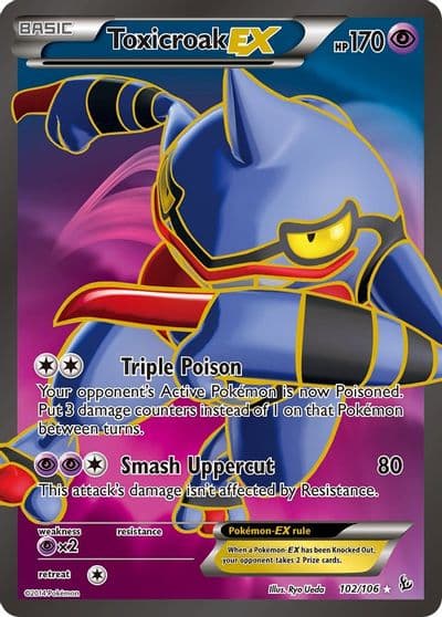 Toxicroak EX (102 Full Art) XY - Flashfire Pokemon card