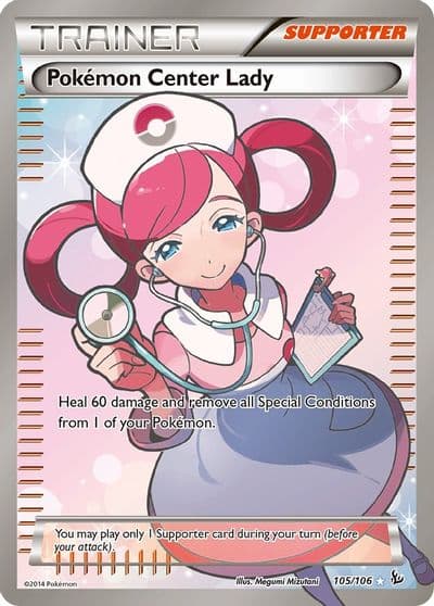 Pokemon Center Lady (105 Full Art) XY - Flashfire Pokemon card