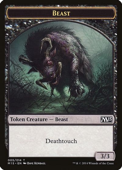 Beast Token Black Magic 2015 (M15) Magic card