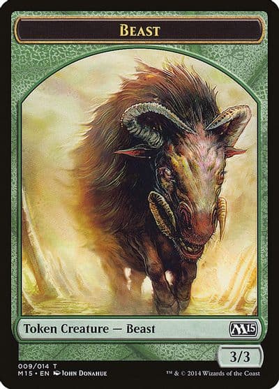 Beast Token Green Magic 2015 (M15) Magic card