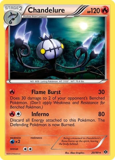 Chandelure Next Destinies Pokemon card