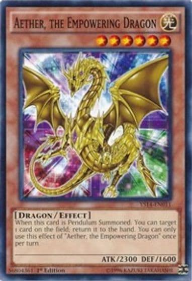 Aether the Empowering Dragon Super Starter: Space-Time Showdown Yu-Gi-Oh! card
