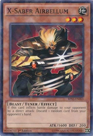 X Saber Airbellum Shatterfoil Battle Pack 3: Monster League Yu-Gi-Oh! card