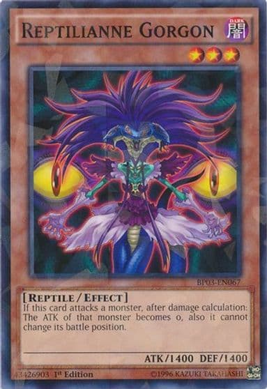 Reptilianne Gorgon Shatterfoil Battle Pack 3: Monster League Yu-Gi-Oh! card