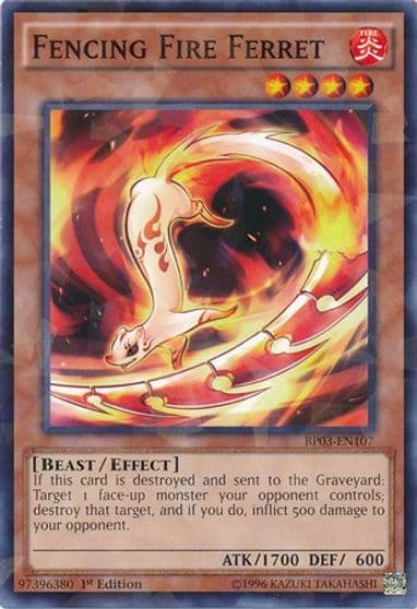 Fencing Fire Ferret Shatterfoil Battle Pack 3: Monster League Yu-Gi-Oh! card