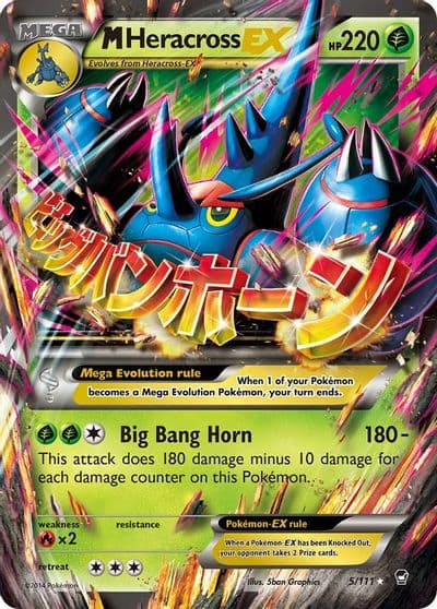 M Heracross EX XY - Furious Fists Pokemon card