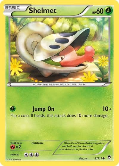 Shelmet XY - Furious Fists Pokemon card