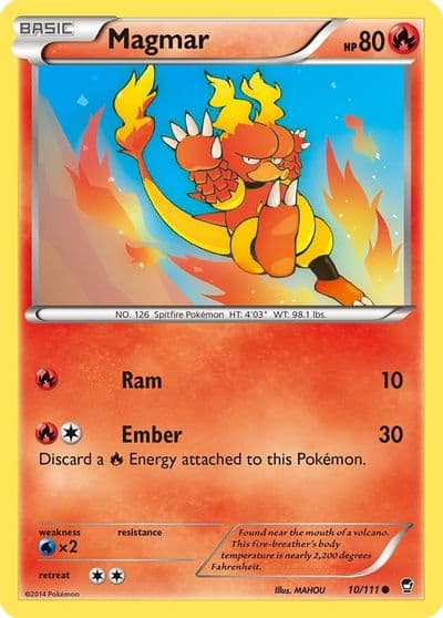 Magmar XY - Furious Fists Pokemon card