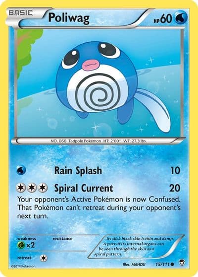 Poliwag XY - Furious Fists Pokemon card
