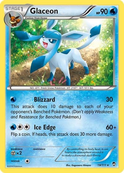 Glaceon XY - Furious Fists Pokemon card