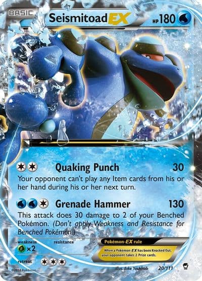 Seismitoad EX XY - Furious Fists Pokemon card