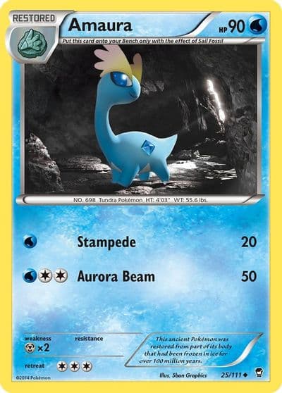 Amaura XY - Furious Fists Pokemon card