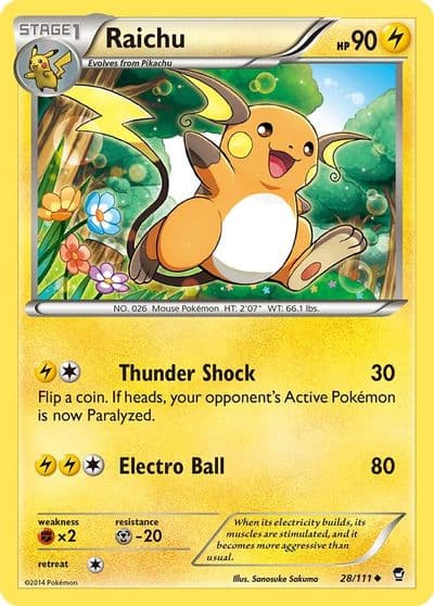 Raichu XY - Furious Fists Pokemon card