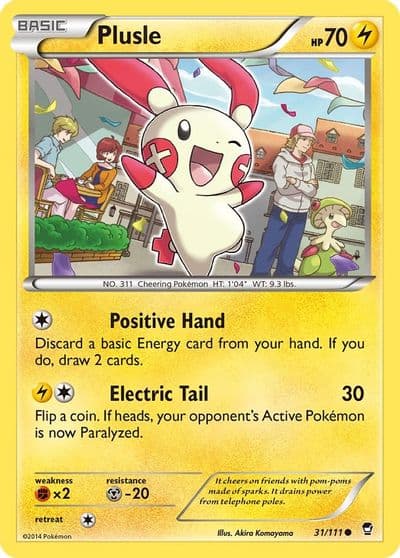 Plusle XY - Furious Fists Pokemon card