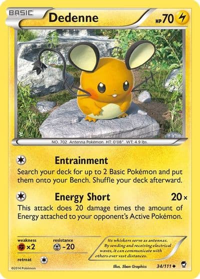 Dedenne XY - Furious Fists Pokemon card