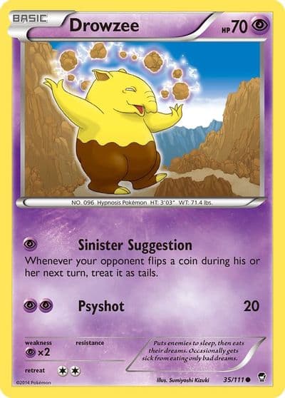 Drowzee XY - Furious Fists Pokemon card