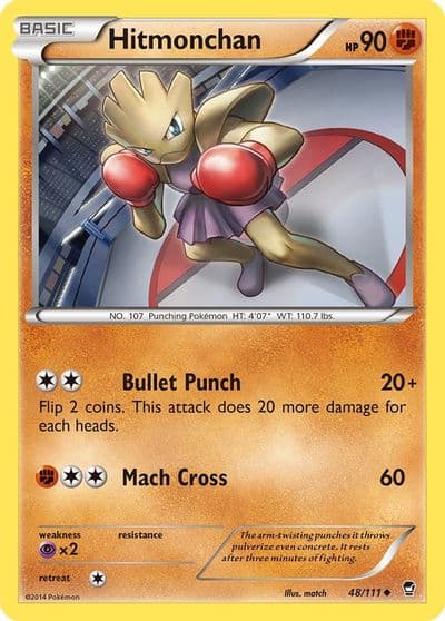 Hitmonchan XY - Furious Fists Pokemon card
