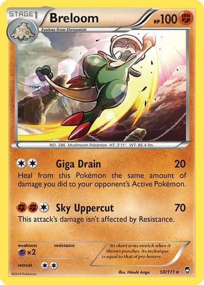 Breloom XY - Furious Fists Pokemon card