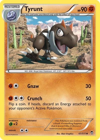 Tyrunt XY - Furious Fists Pokemon card