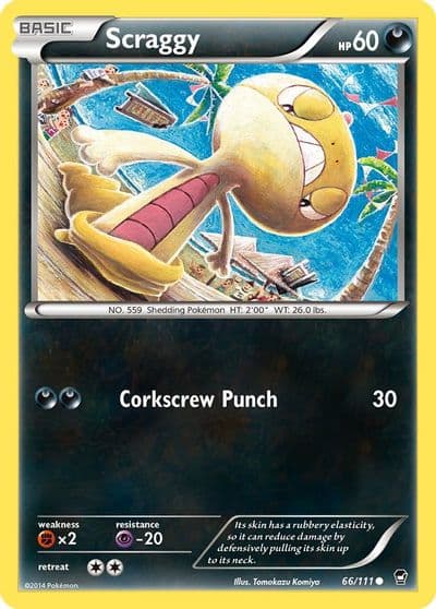 Scraggy XY - Furious Fists Pokemon card