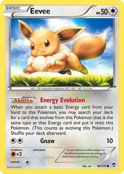 Eevee XY - Furious Fists Pokemon card