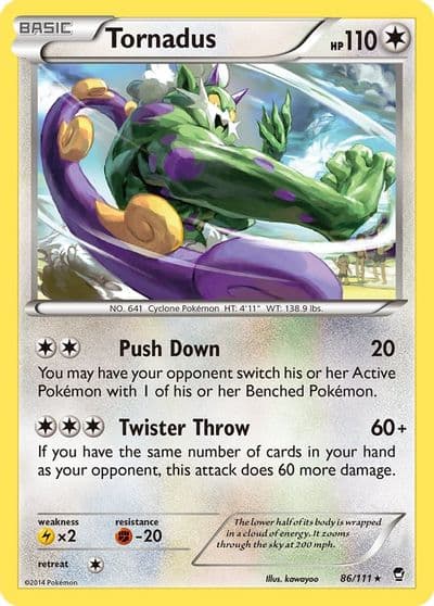 Tornadus XY - Furious Fists Pokemon card