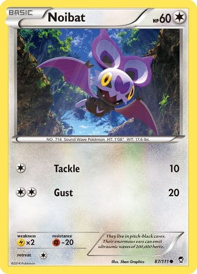 Noibat XY - Furious Fists Pokemon card