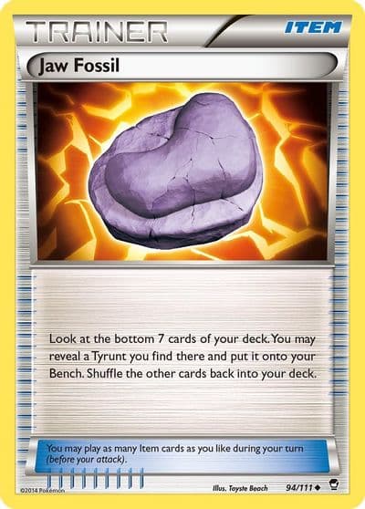 Jaw Fossil XY - Furious Fists Pokemon card