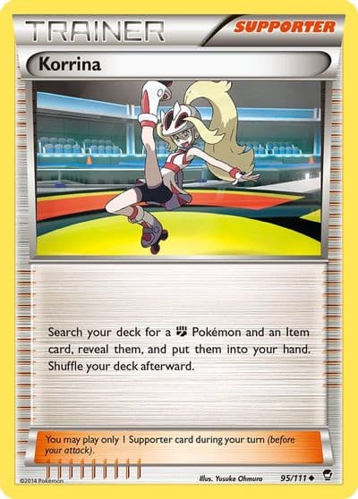 Korrina XY - Furious Fists Pokemon card