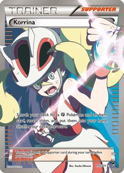 Korrina (111 Full Art) XY - Furious Fists Pokemon card
