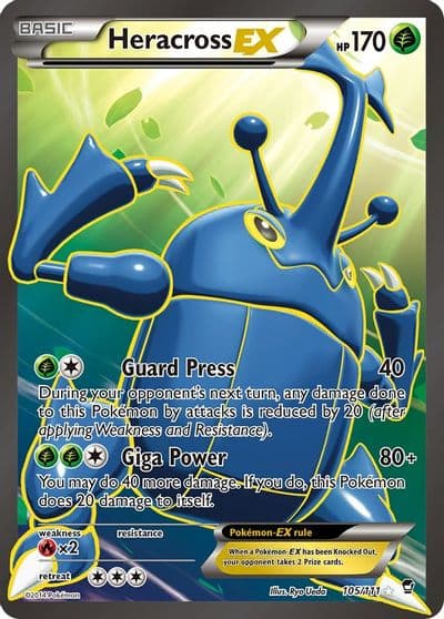 Heracross EX (105 Full Art) XY - Furious Fists Pokemon card
