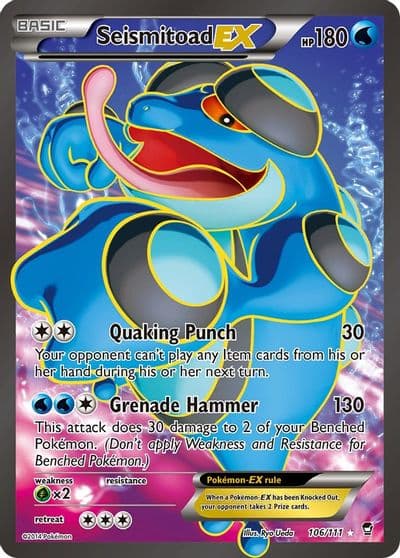 Seismitoad EX (106 Full Art) XY - Furious Fists Pokemon card