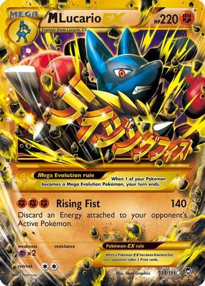 M Lucario EX (Secret) XY - Furious Fists Pokemon card