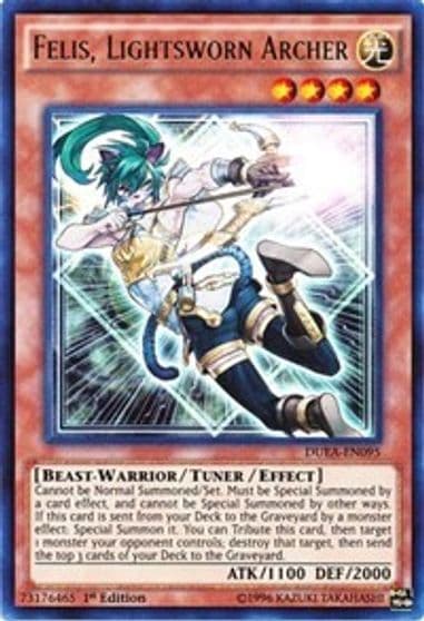 Felis Lightsworn Archer Duelist Alliance Yu-Gi-Oh! card