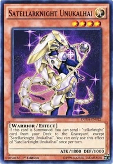 Satellarknight Unukalhai Duelist Alliance Yu-Gi-Oh! card