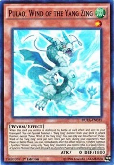 Pulao Wind of the Yang Zing Duelist Alliance Yu-Gi-Oh! card