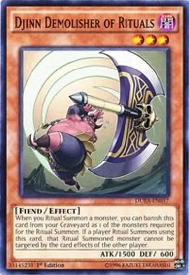 Djinn Demolisher of Rituals Duelist Alliance Yu-Gi-Oh! card