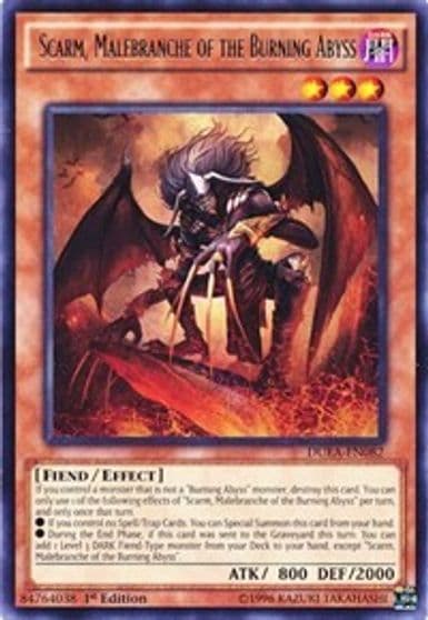 Scarm Malebranche of the Burning Abyss Duelist Alliance Yu-Gi-Oh! card
