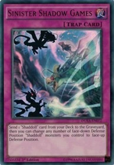 Sinister Shadow Games Duelist Alliance Yu-Gi-Oh! card