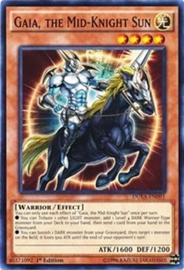 Gaia the Mid Knight Sun Duelist Alliance Yu-Gi-Oh! card