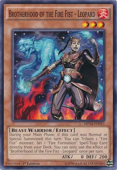 Brotherhood of the Fire Fist Leopard 2014 Mega-Tins Mega Pack Yu-Gi-Oh! card