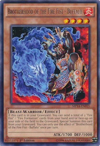 Brotherhood of the Fire Fist Buffalo 2014 Mega-Tins Mega Pack Yu-Gi-Oh! card